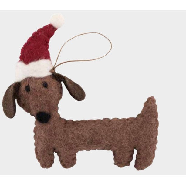 Dachshund with Hat Ornament