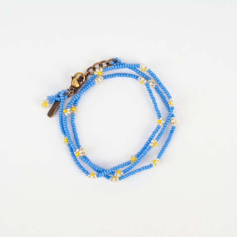 Daisy Chain Wrap Bracelet/Necklace- Assorted Colors