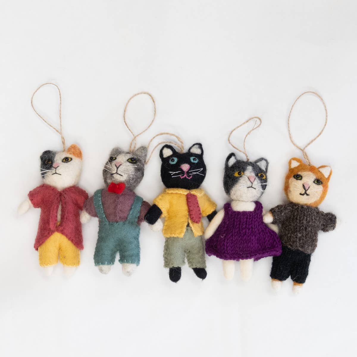 Dapper Cat Ornament- Assorted- Sold Individually