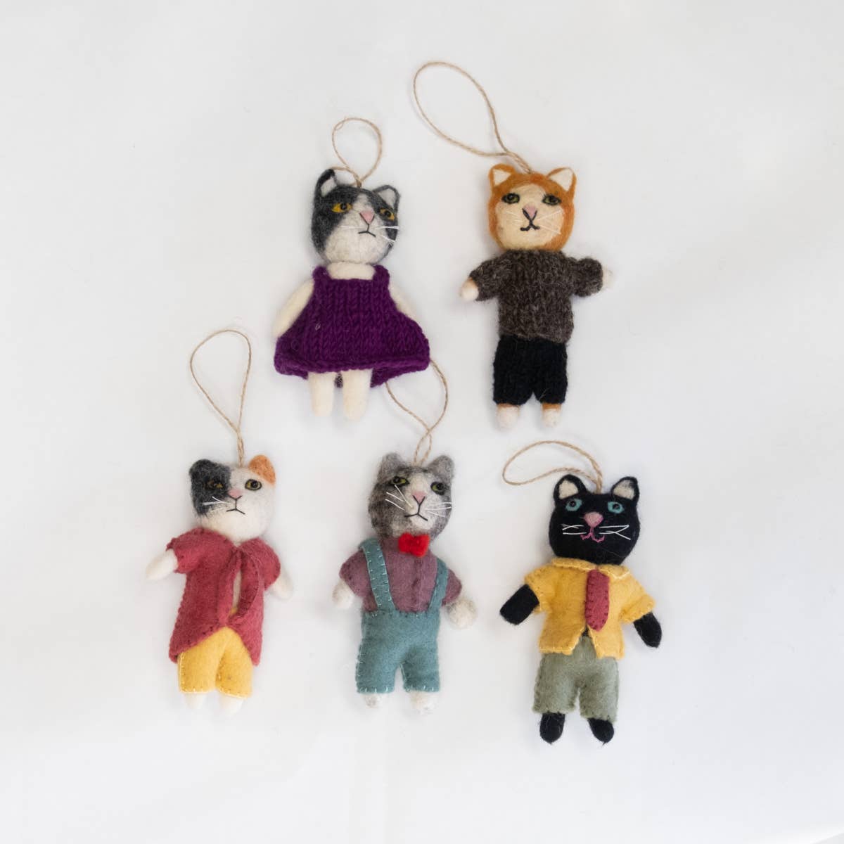 Dapper Cat Ornament- Assorted- Sold Individually