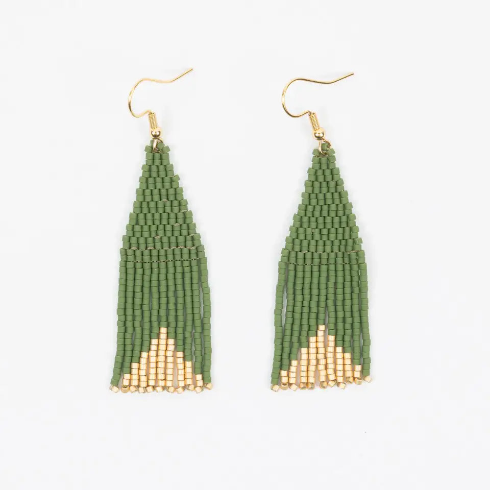 Delica Triangle Earrings- Assorted Colors