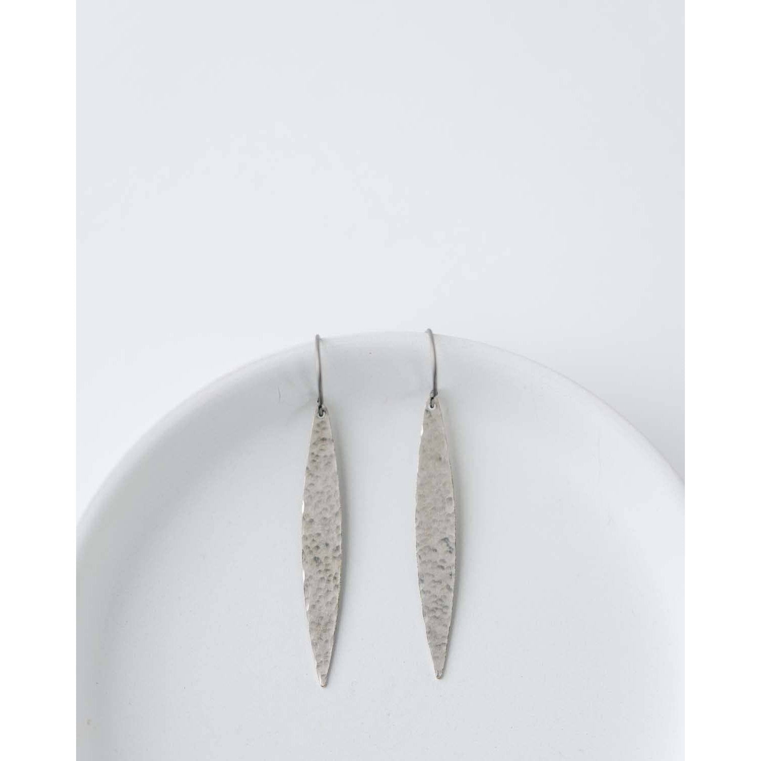 Denise Silver Hammered Earrings