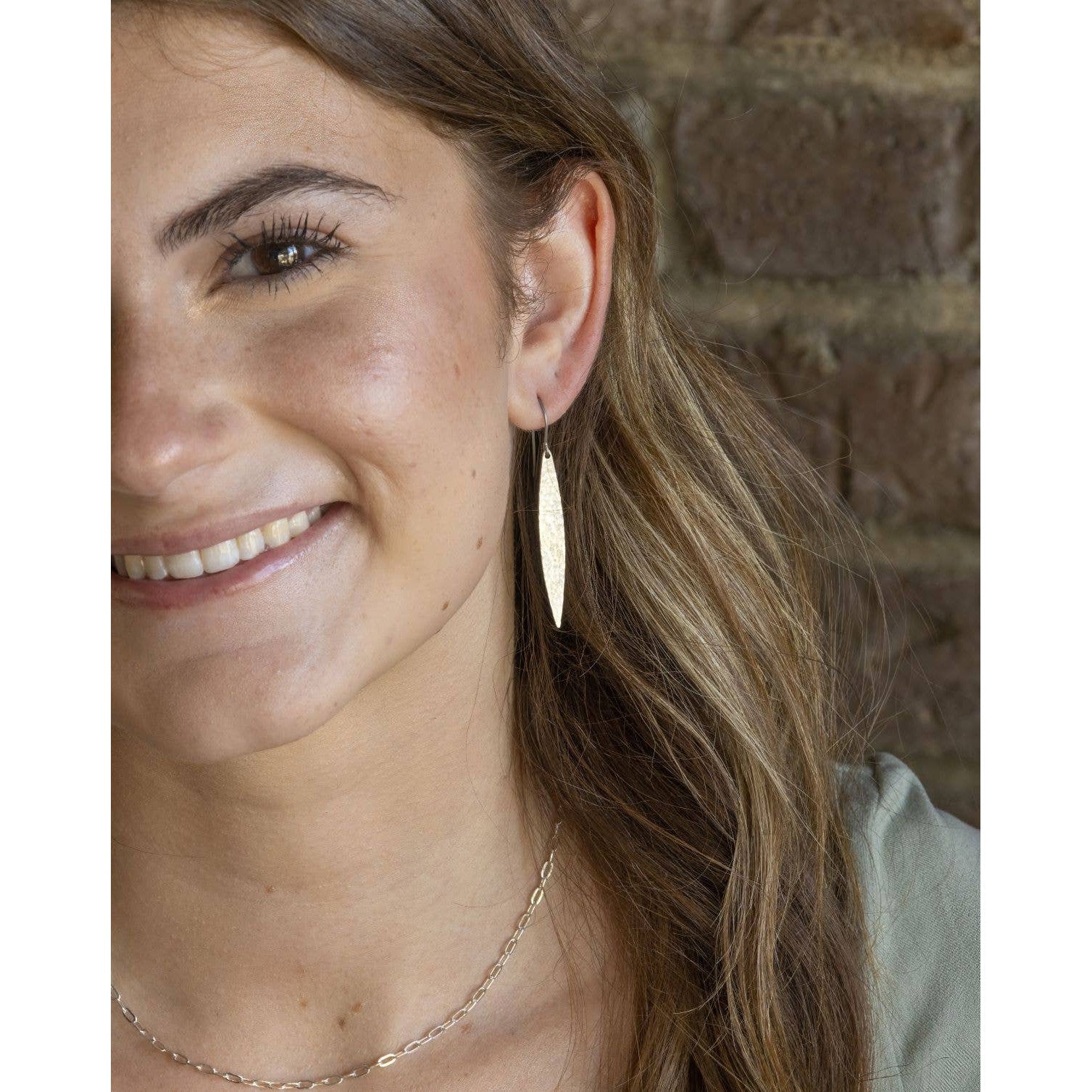 Denise Silver Hammered Earrings
