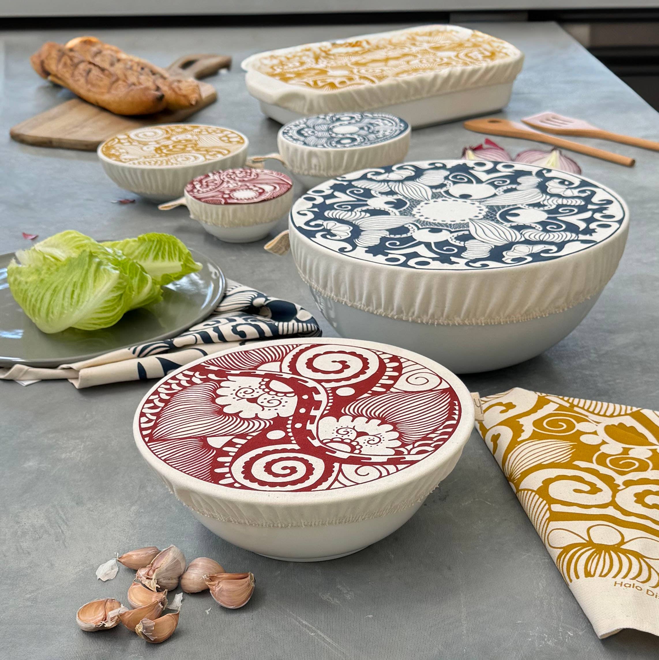 Dish Cover- Large- Paradise Print