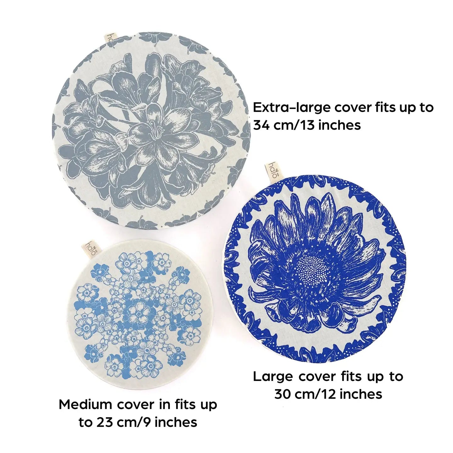 Dish Cover- Large Set of 3-African Flowers