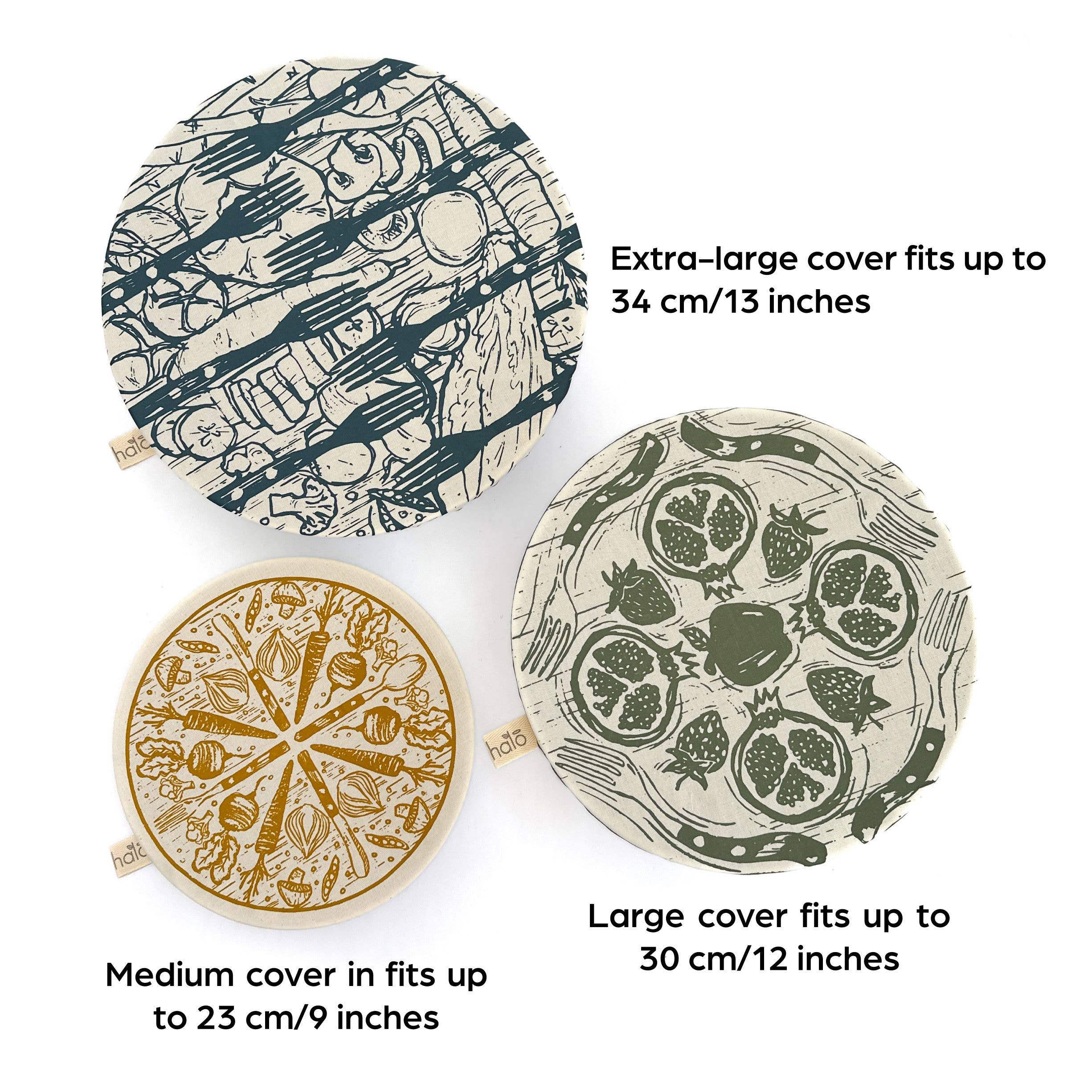 Dish Cover- Large Set of 3- Farm to Table