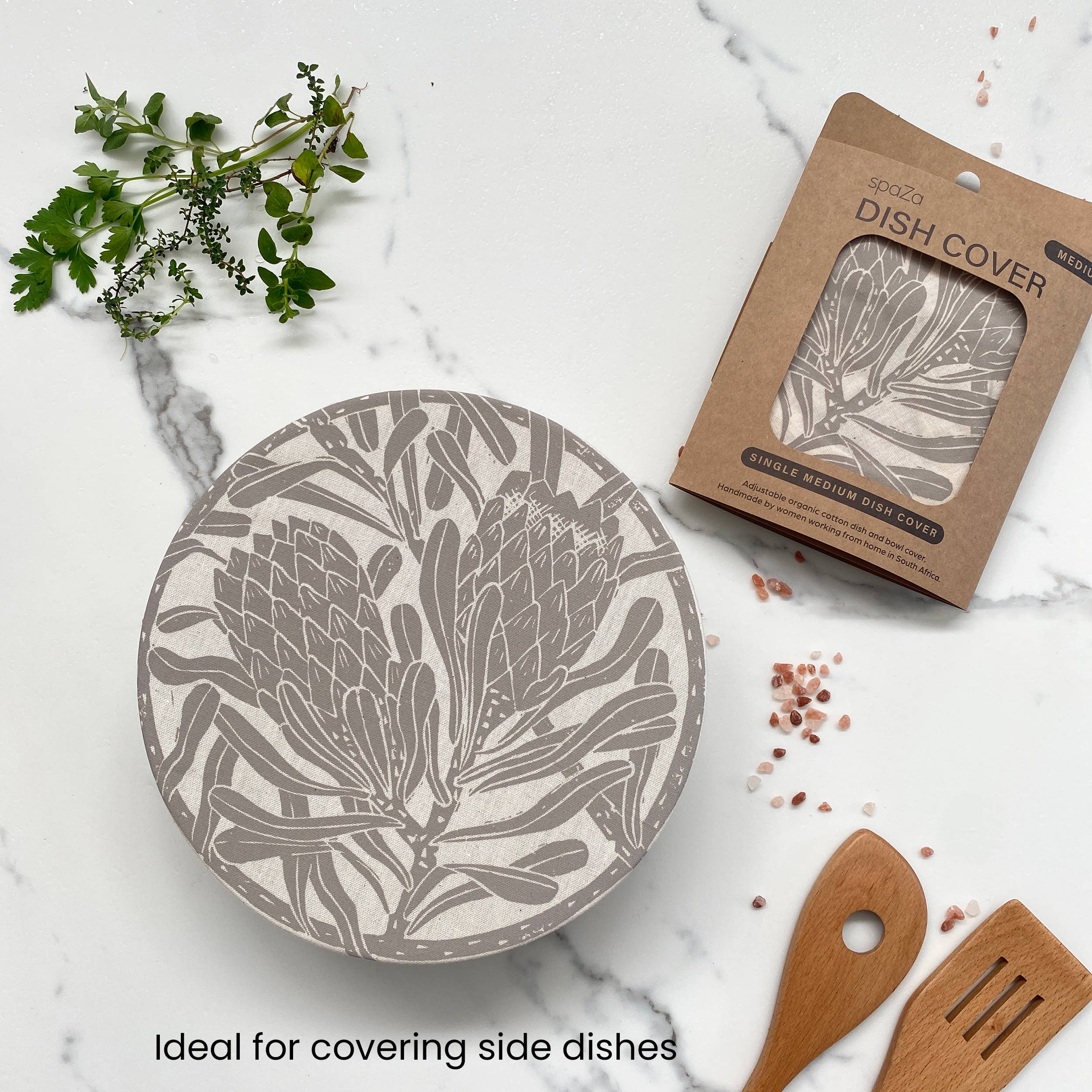 Dish Cover- Medium-Protea Print