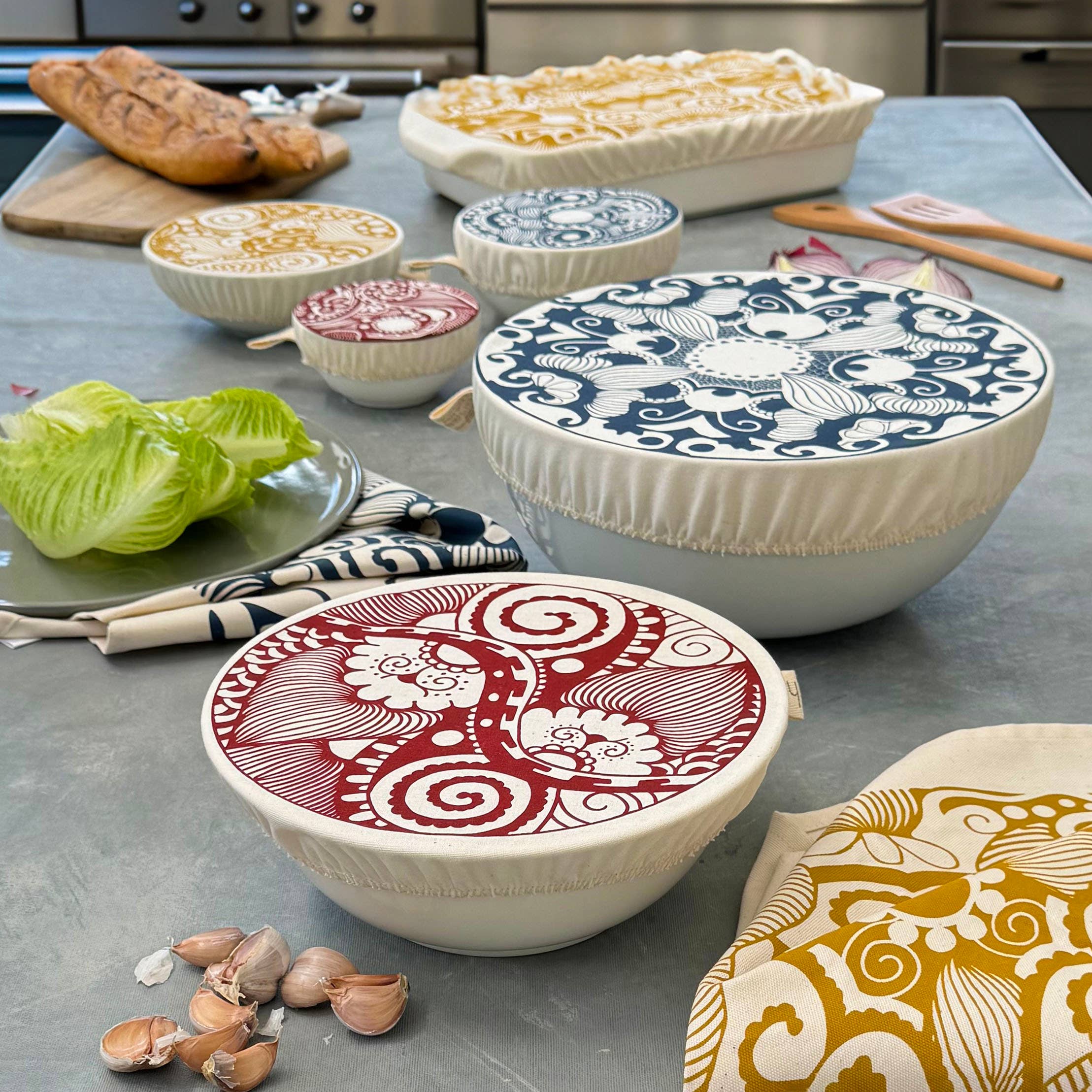 Dish Cover- Small Set of 3- Paradise