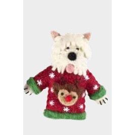 Dog in Christmas Sweater Ornament- Assorted Breeds/Styles- Sold Individually
