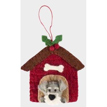 Dog in Doghouse Ornament- Assorted Breeds