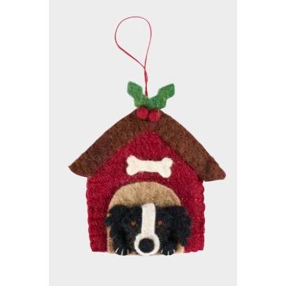 Dog in Doghouse Ornament- Assorted Breeds