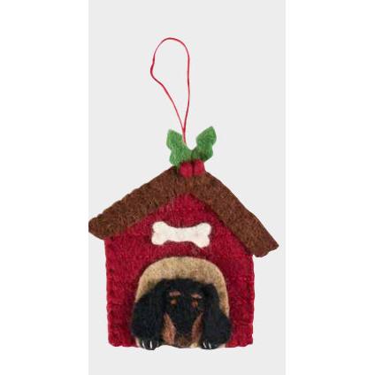 Dog in Doghouse Ornament- Assorted Breeds
