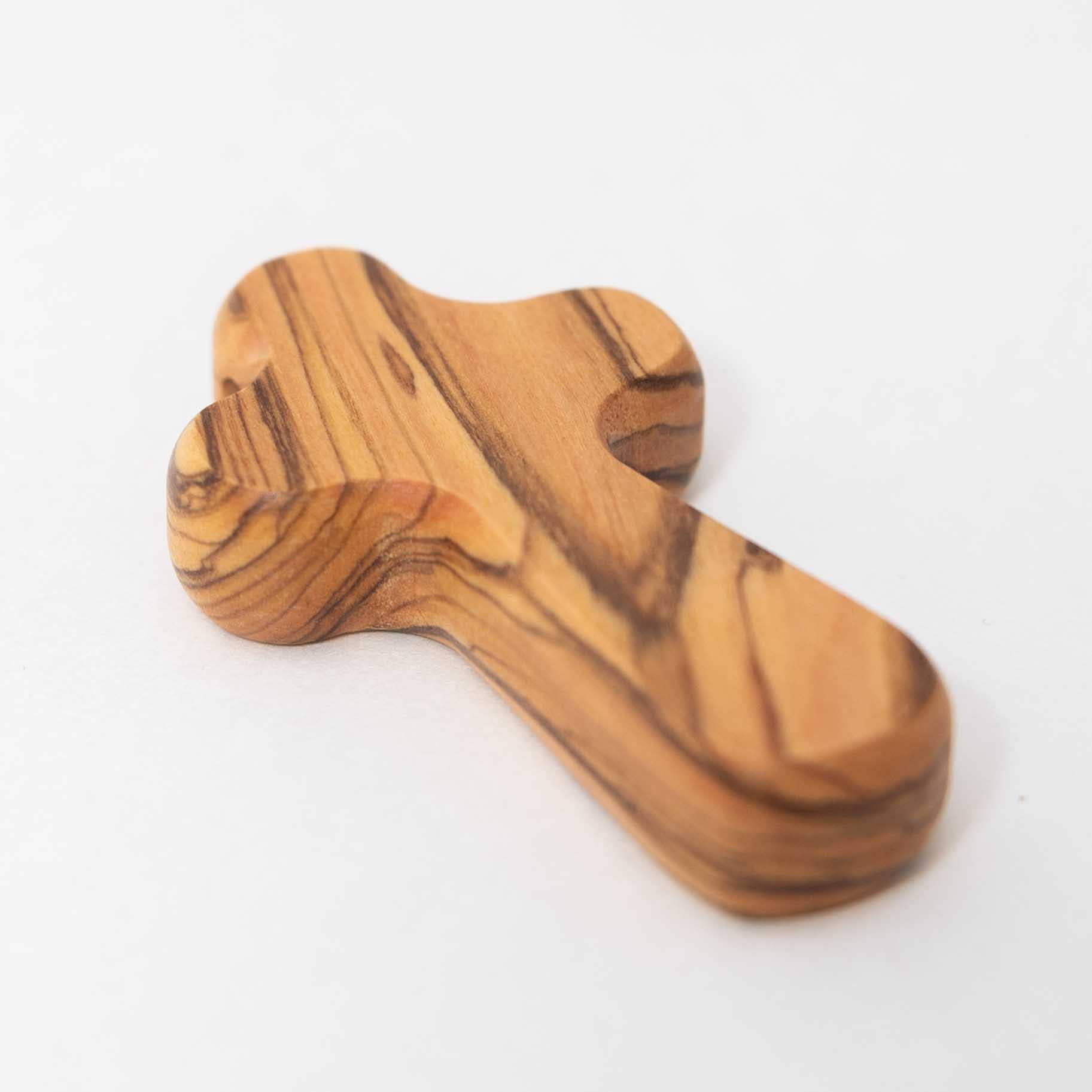 Duea Olive Wood Pocket Prayer Cross- Sold Individually