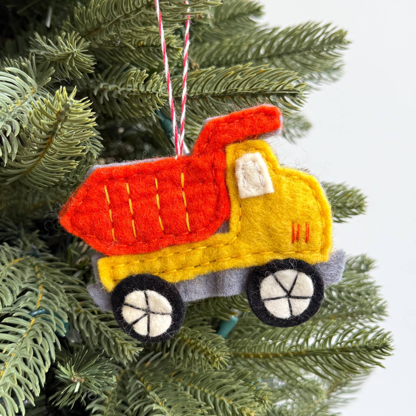Dump Truck Felt Wool Ornament