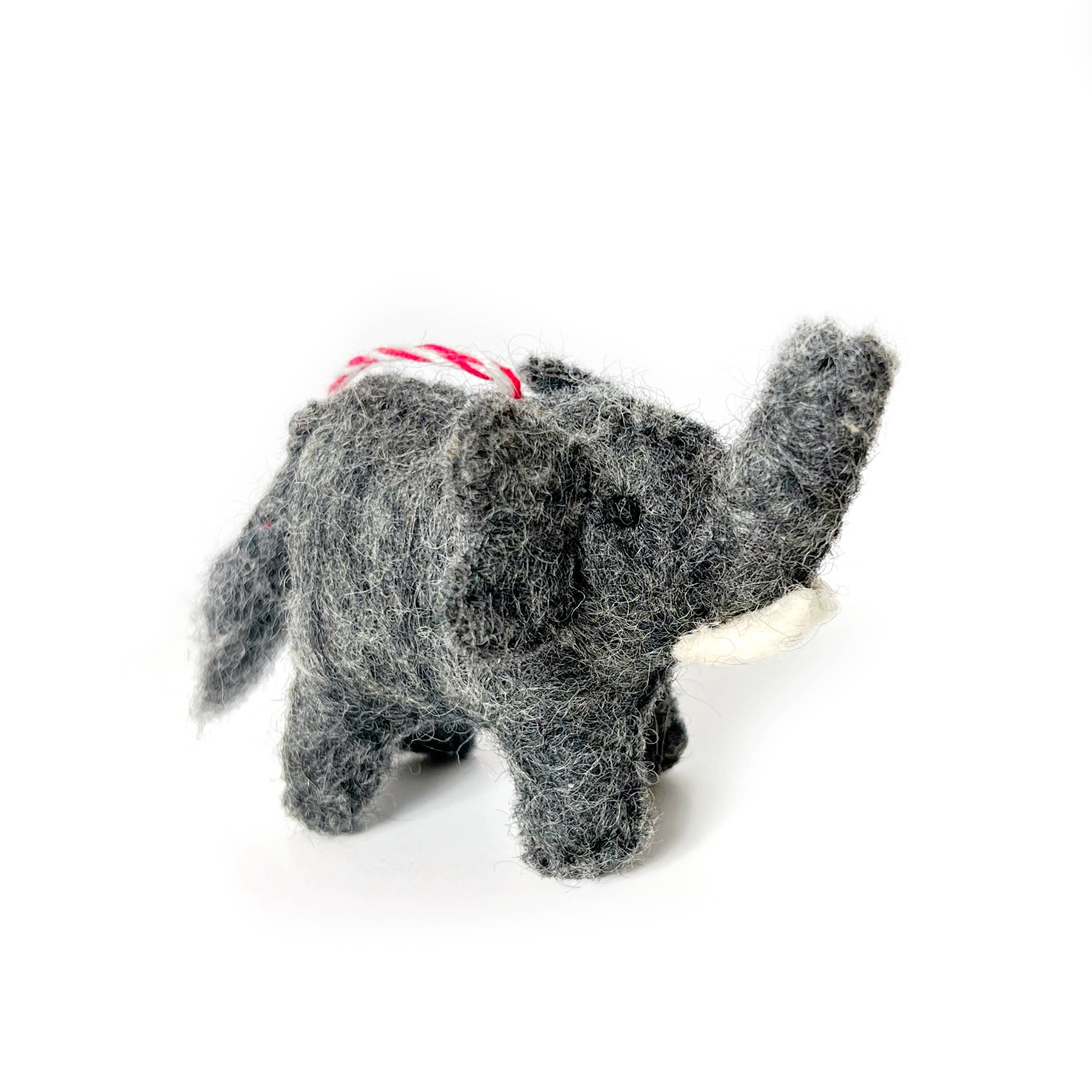 Elephant Felt Wool Ornament