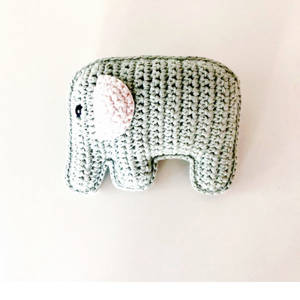 Elephant Rattle- Teal