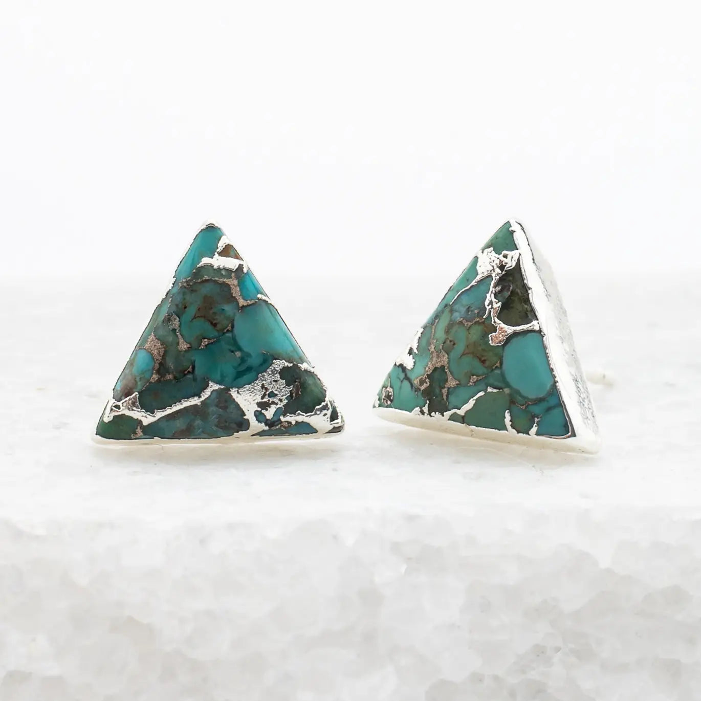 Ellie Triangle Turquoise Studs- Assorted