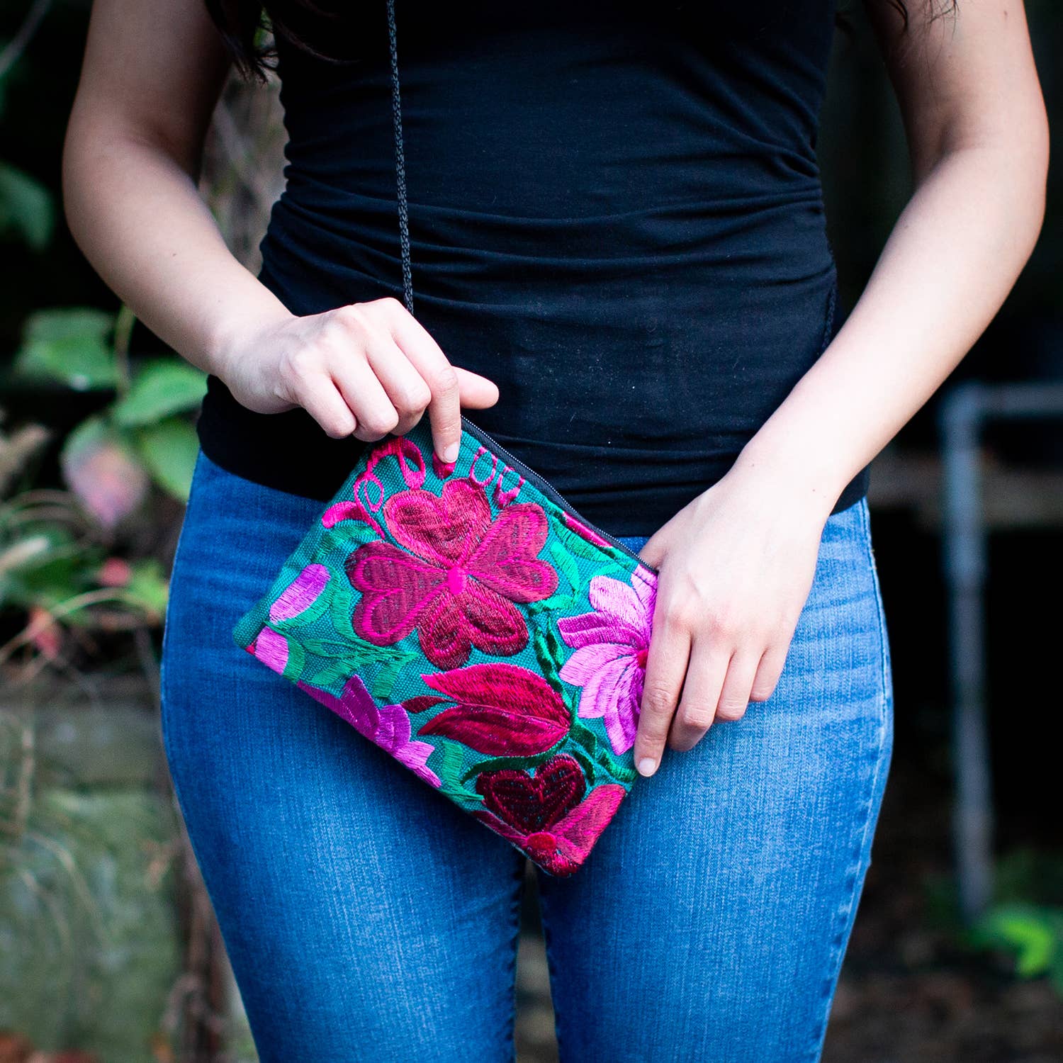 Embroidered Flower Passport Purse- Assorted Colors and Patterns*