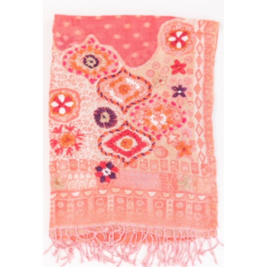 Embroidered Wool Wrap- Assorted Colors/Designs