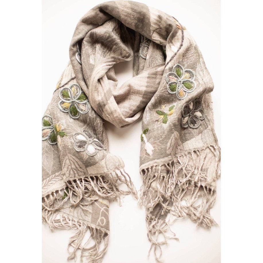 Embroidered Wool Wrap- Assorted Colors/Designs