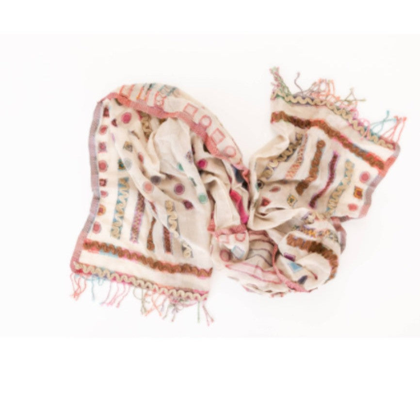 Embroidered Wool Wrap- Assorted Colors/Designs