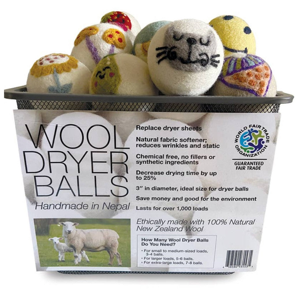 Ethical Global Patterned Dryer Balls- Assorted Designs- Sold Individually