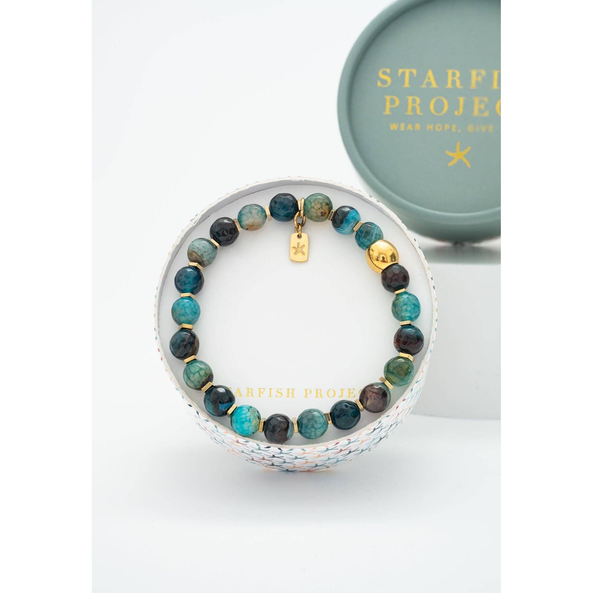 Ewa Beaded Green Agate Bracelet