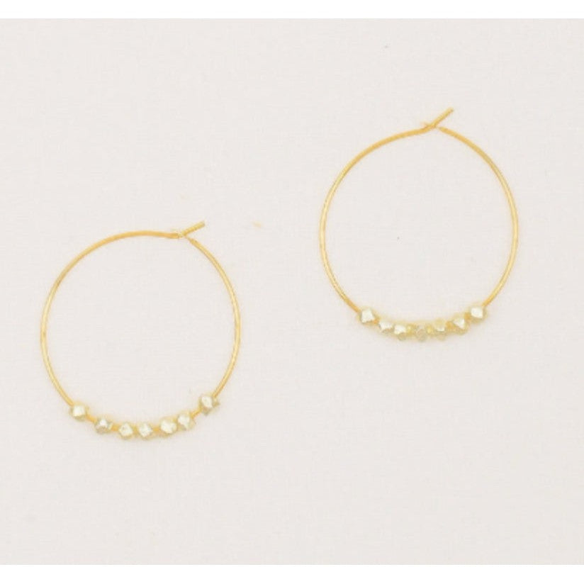 Faceted Metal Hoops- Assorted Colors