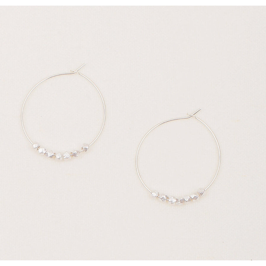 Faceted Metal Hoops- Assorted Colors