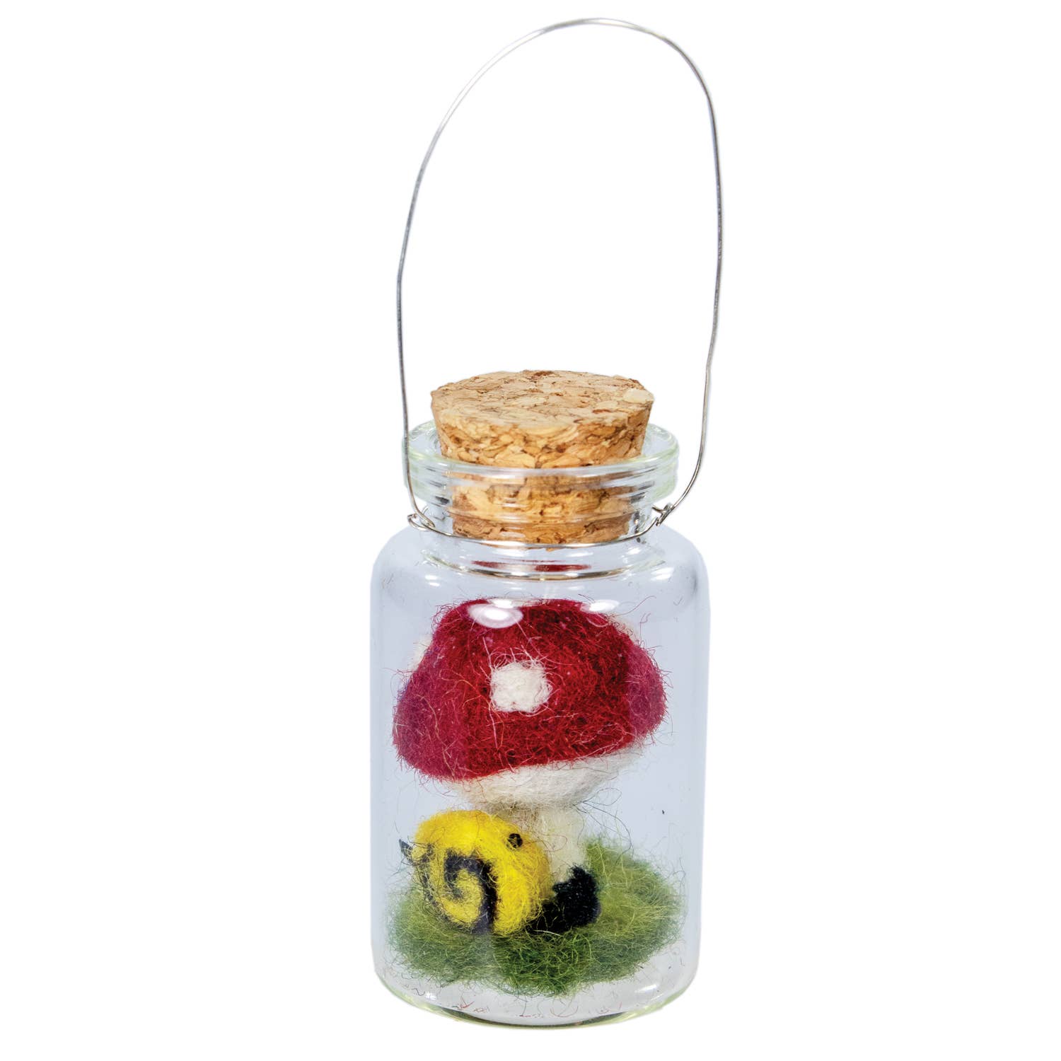 Fairy Mushroom and Snail Bottle Ornament