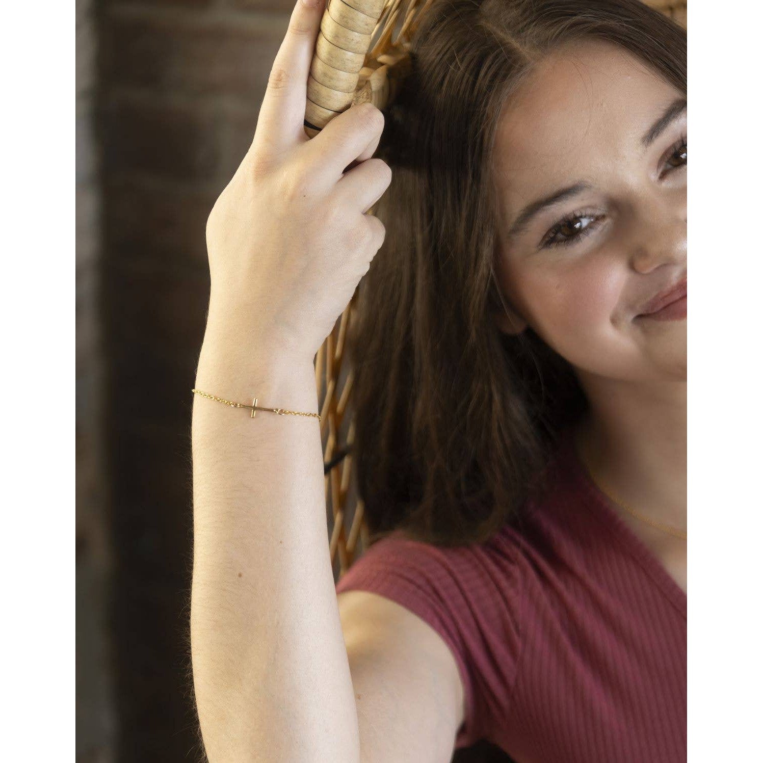 Faith Gold Cross Bracelet