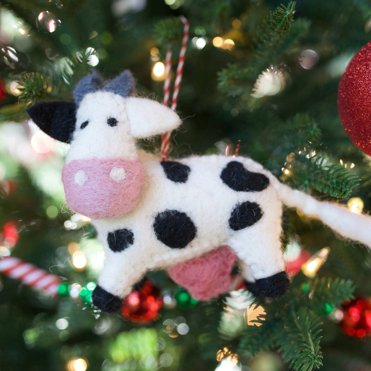 Farm Animal Felt Wool Ornament- Sold Individually