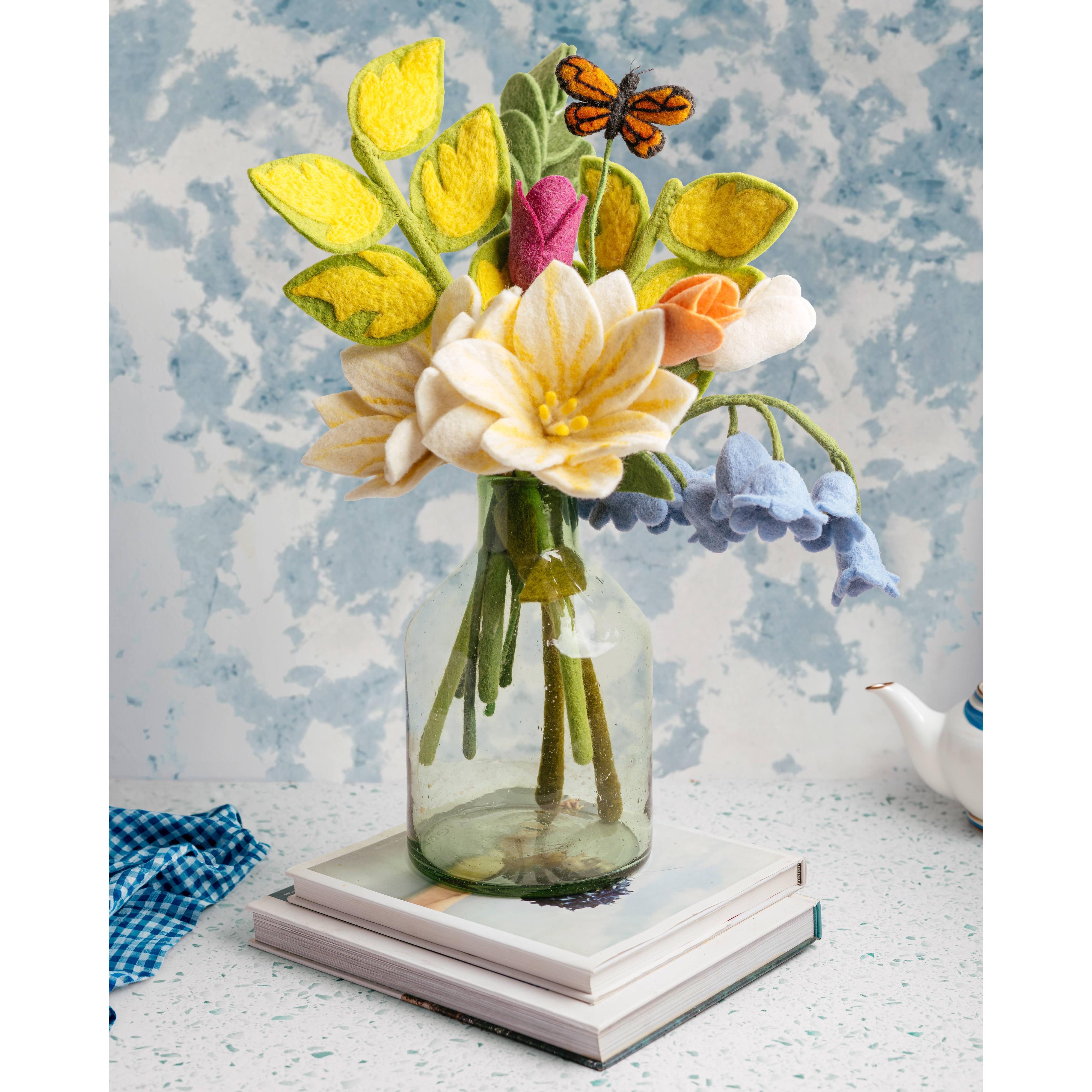 Felt Accent Stem Butterfly
