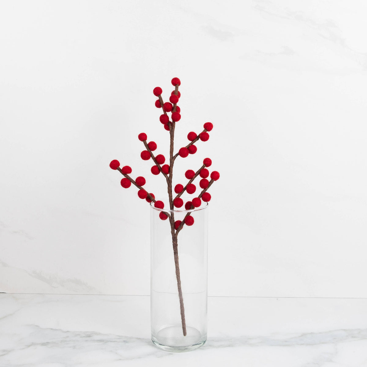Felt Berry Stem- Assorted Colors- Sold Individually