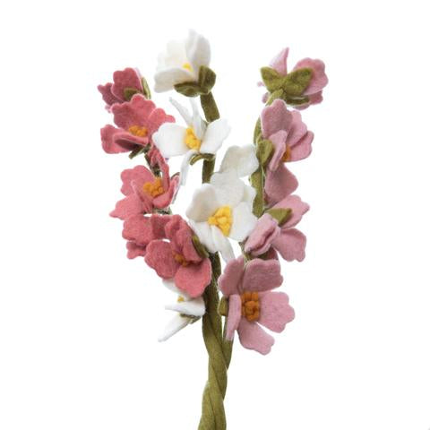 Felt Cherry Blossom- Assorted Colors- Sold Individually