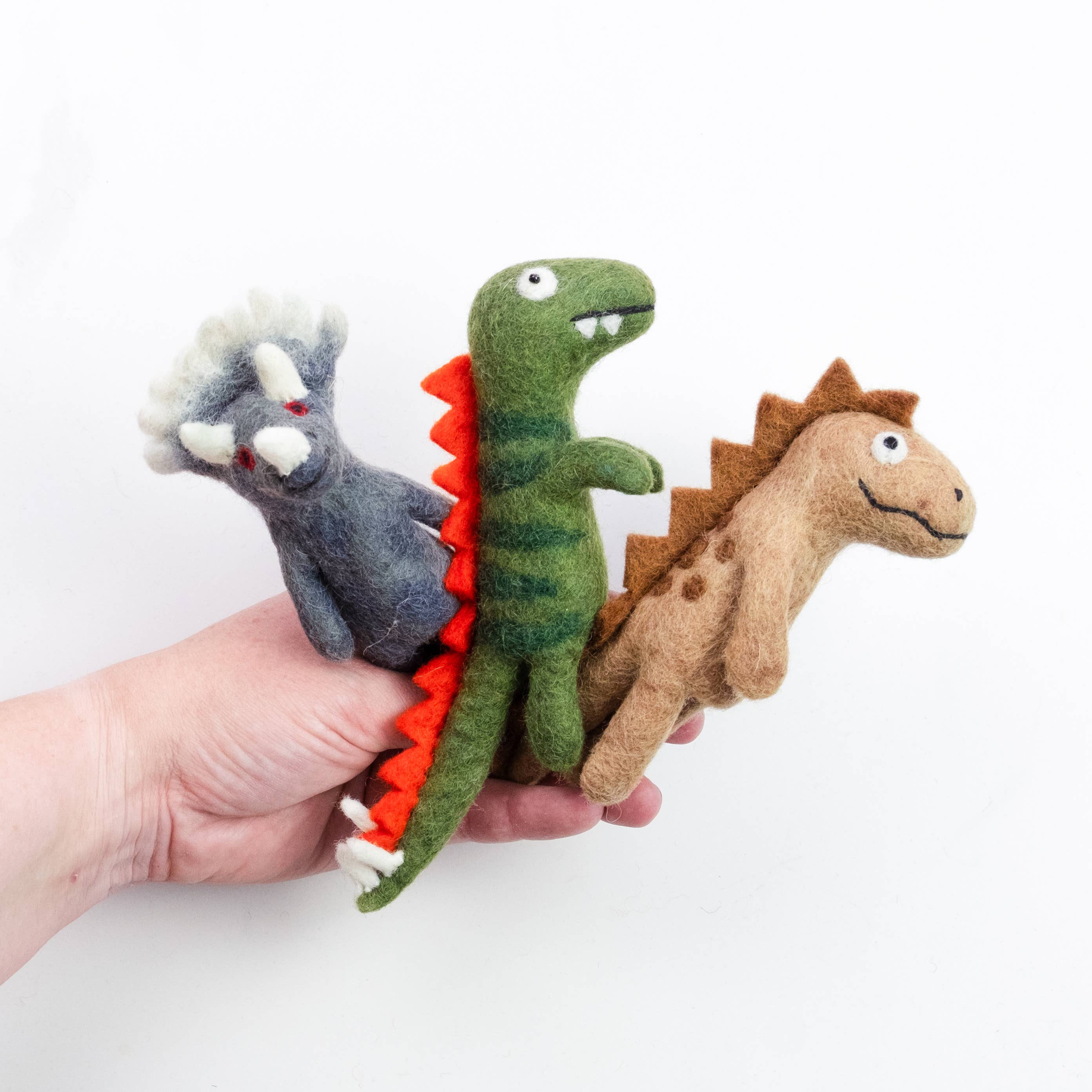 Felt Dinosaur Finger Puppet- Assorted Styles- Sold Individually