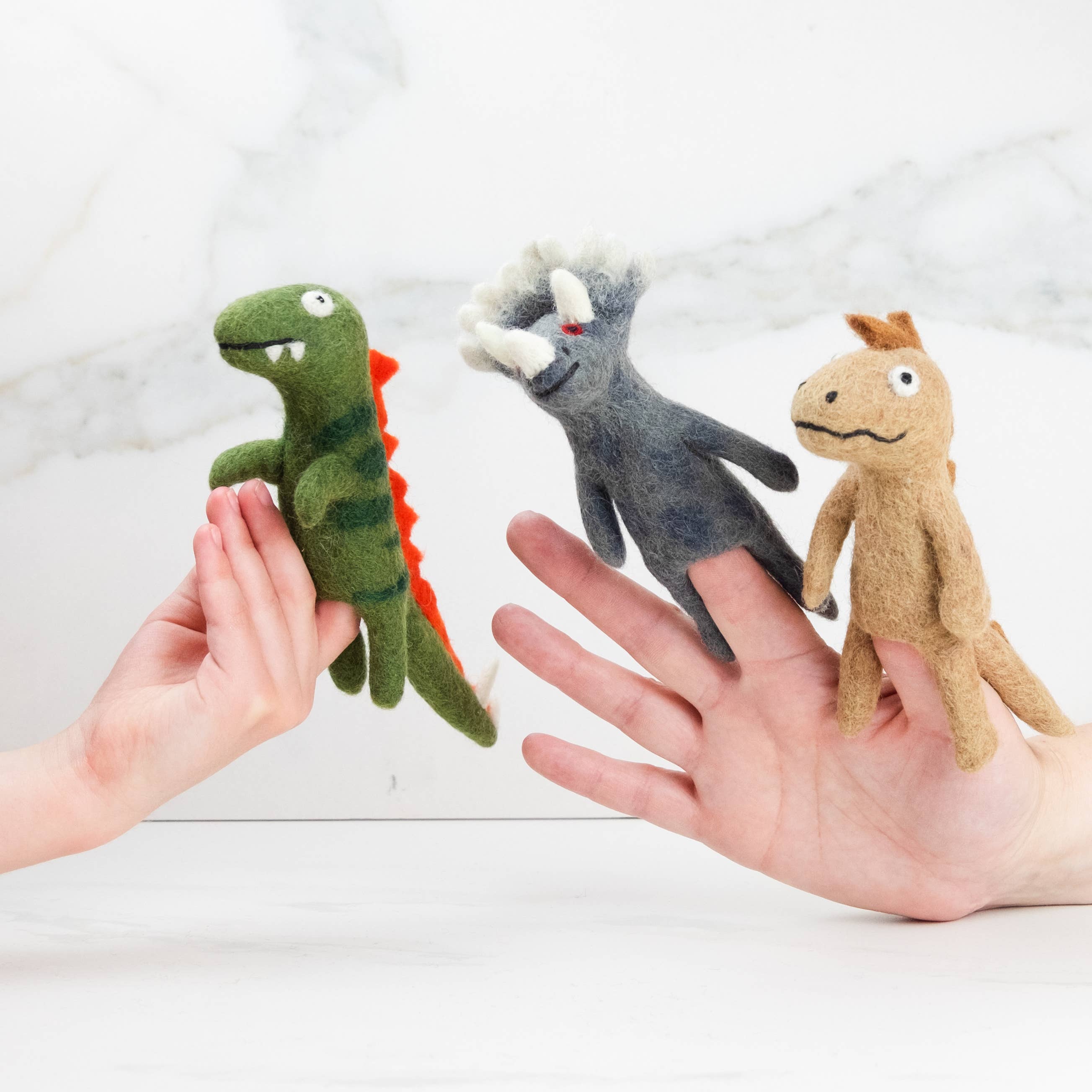 Felt Dinosaur Finger Puppet- Assorted Styles- Sold Individually