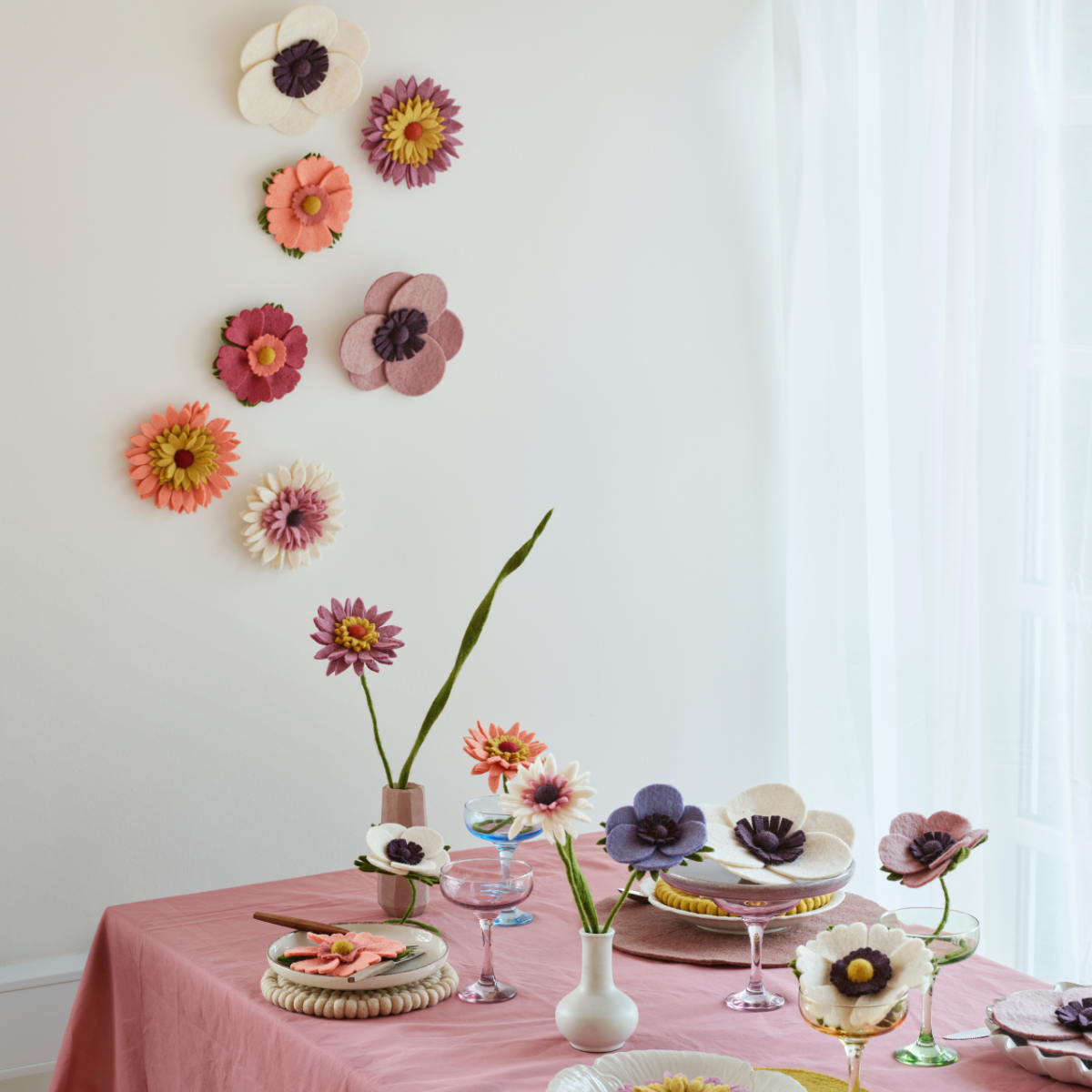 Felt Gerbera Flower- Assorted Colors
