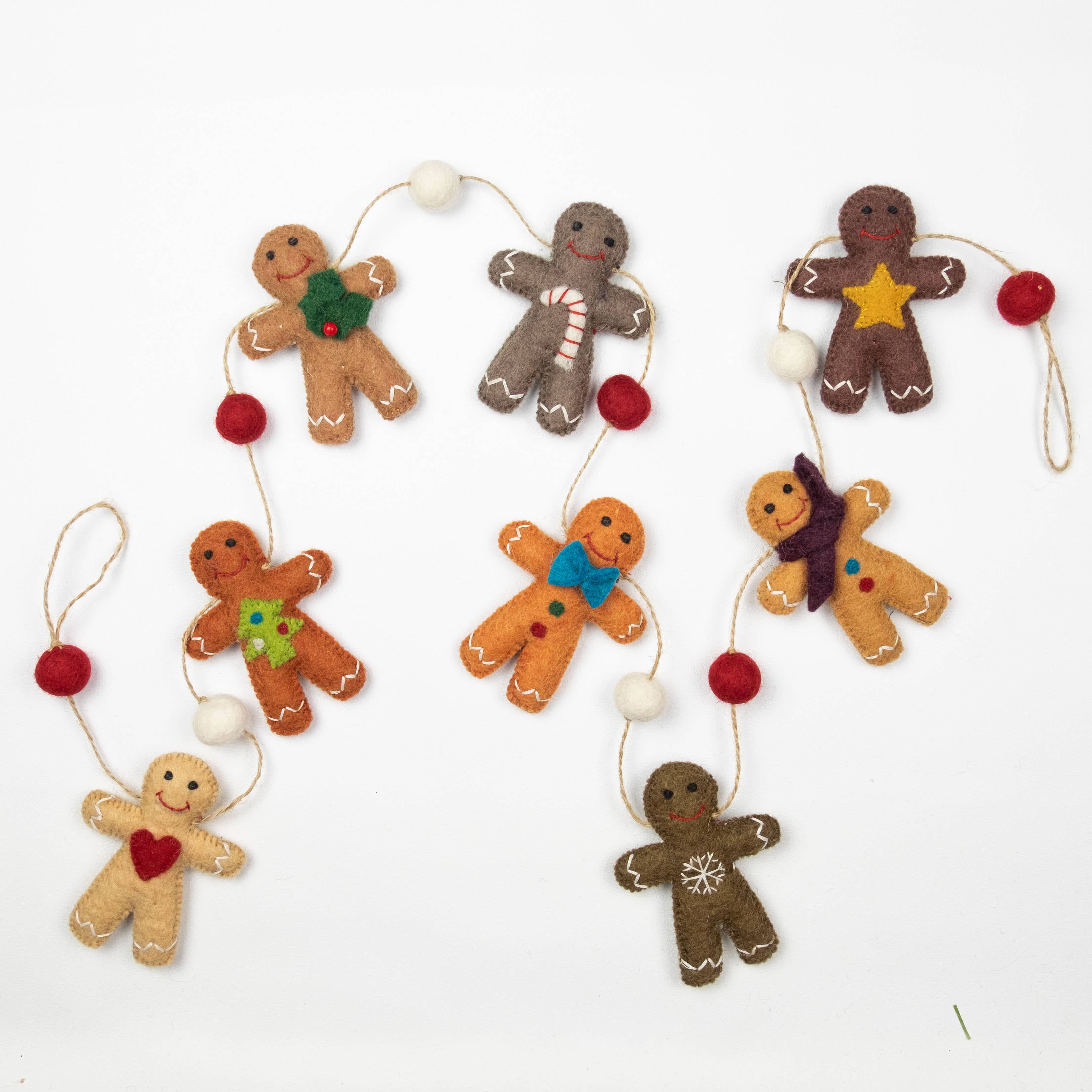 Felt Gingerbread Man Garland