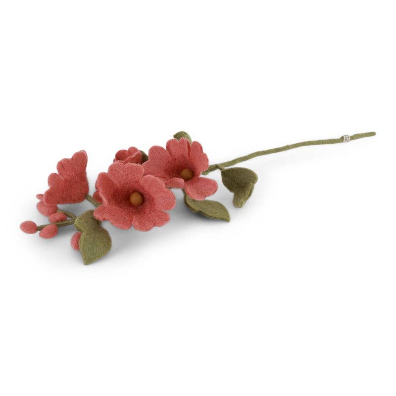 Felt Hollyhock - Dusty Red