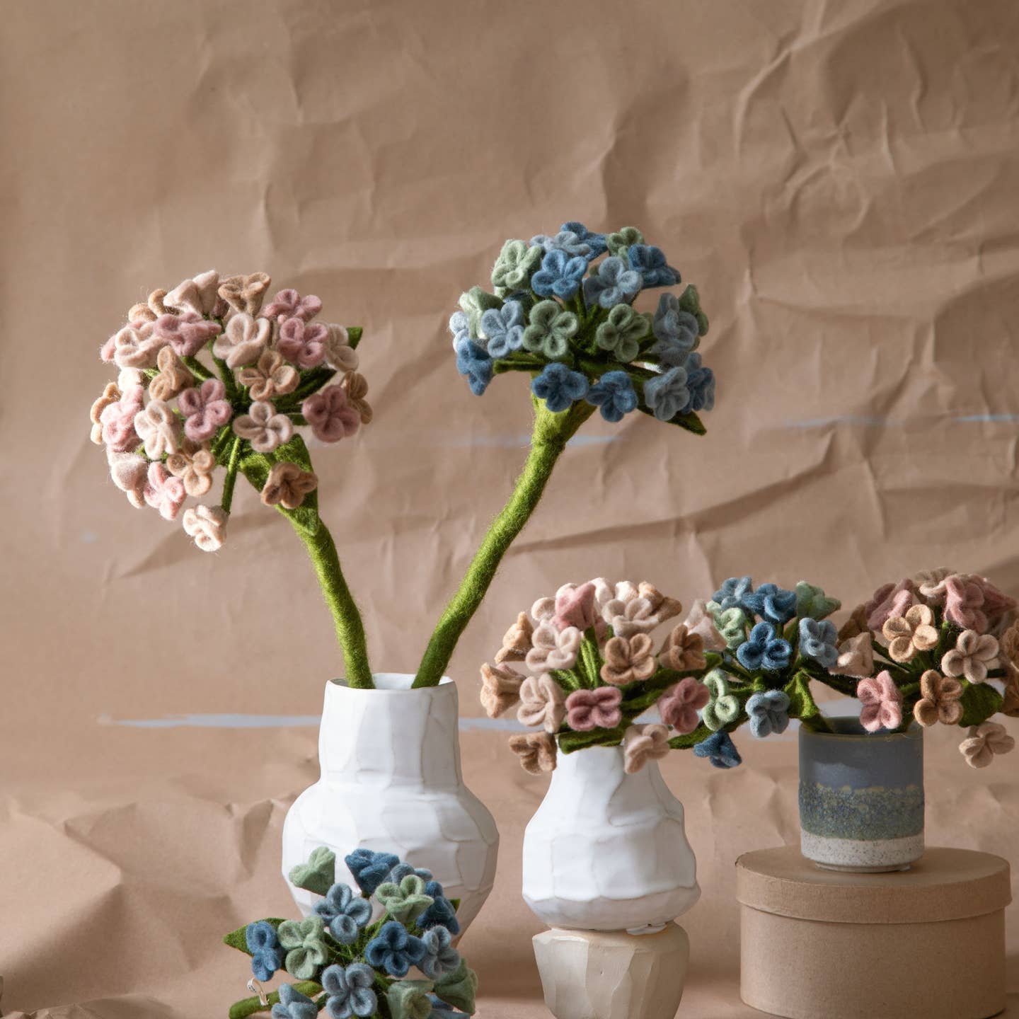 Felt Hydrangea- Assorted Colors/Assorted Sizes