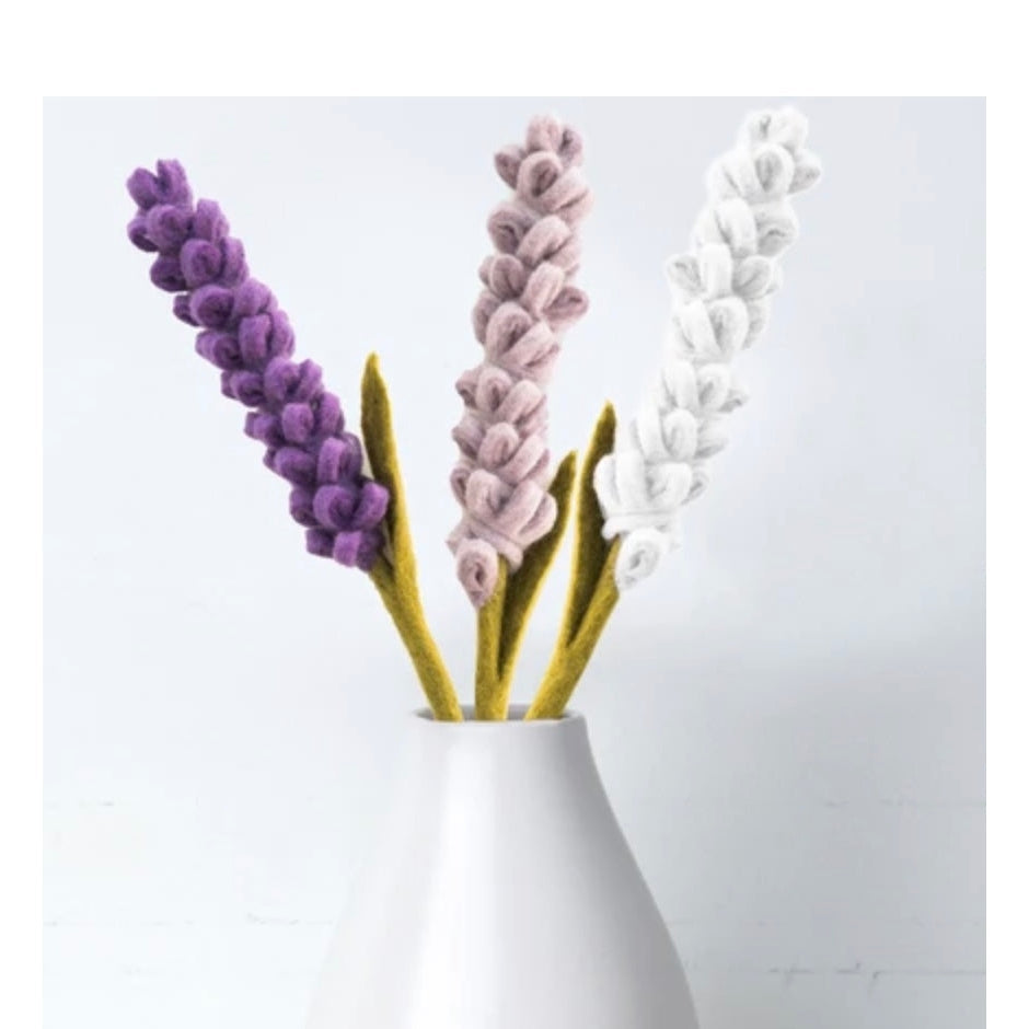 Felt Lavender Flower- Assorted Colors- Sold Individually