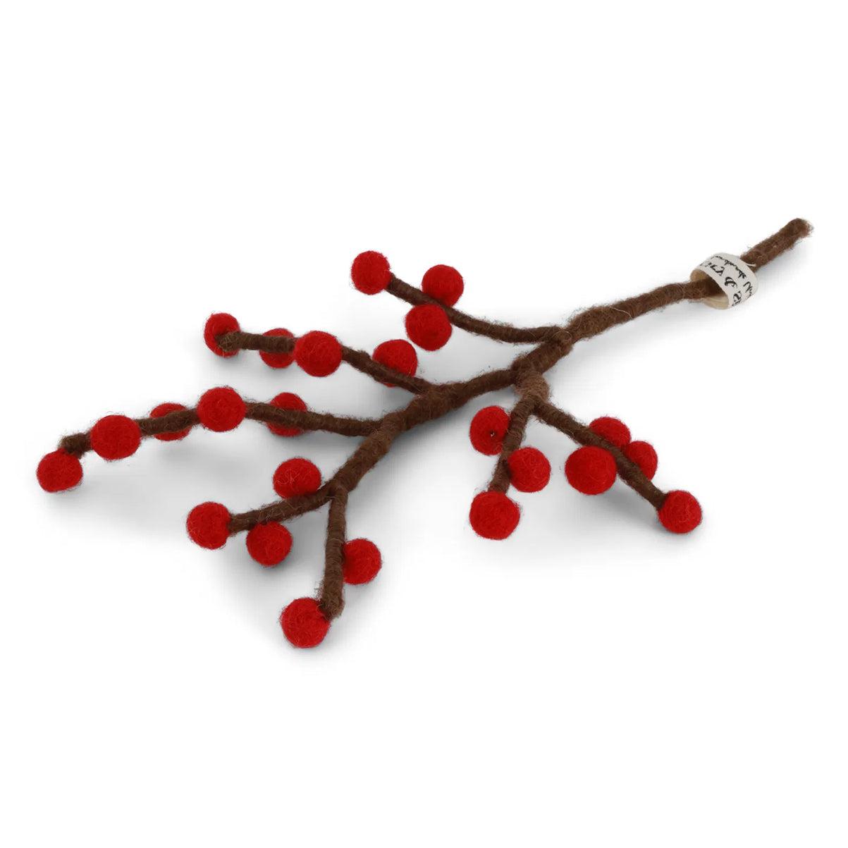 Felt Mini Branch with Berries- Assorted Colors