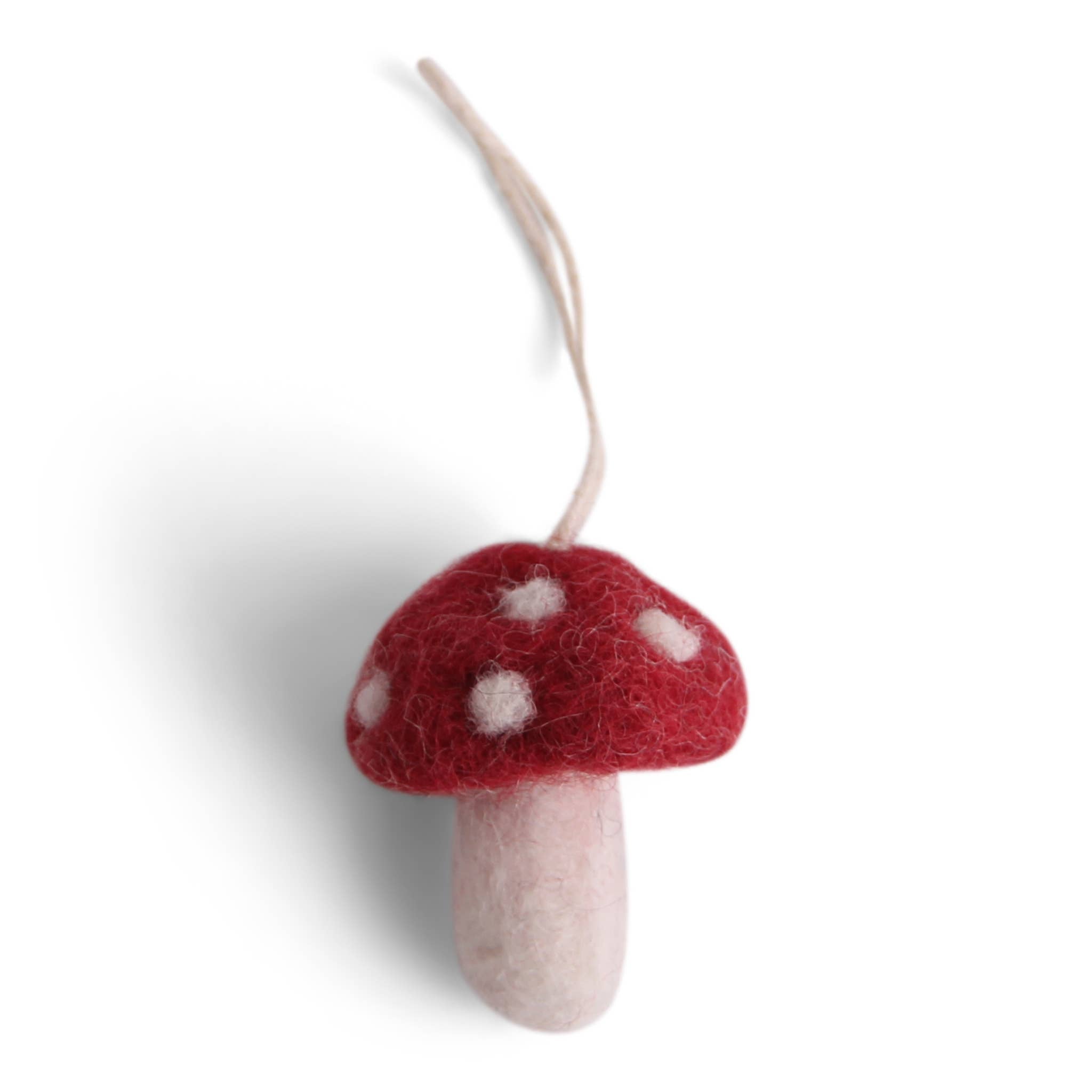 Felt Mini Red Mushroom Ornament