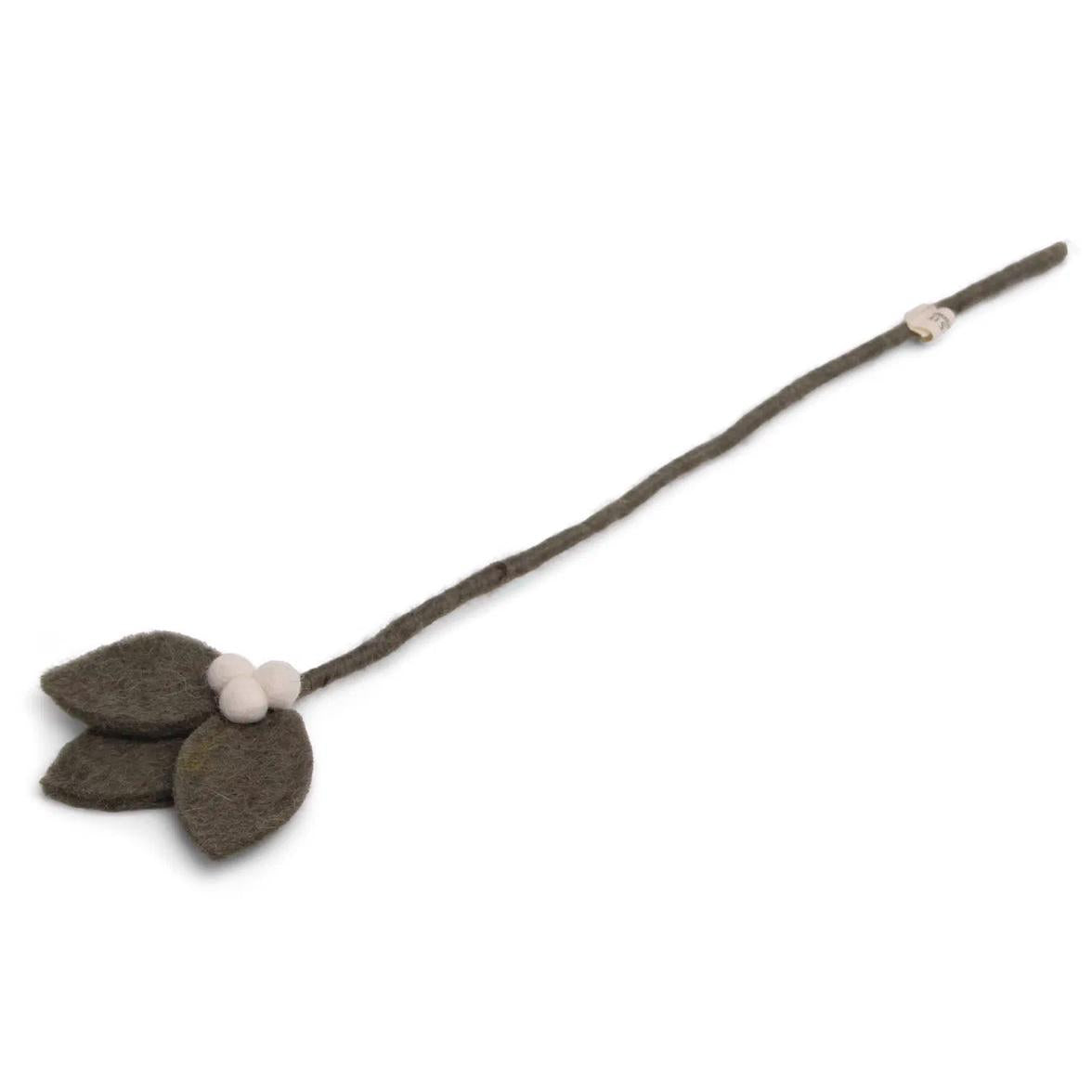 Felt Mistletoe Branch with White Berries