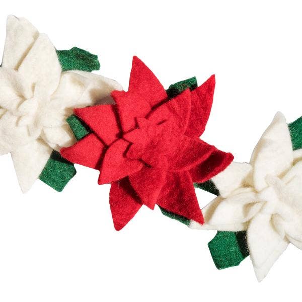 Felt Poinsettia Garland