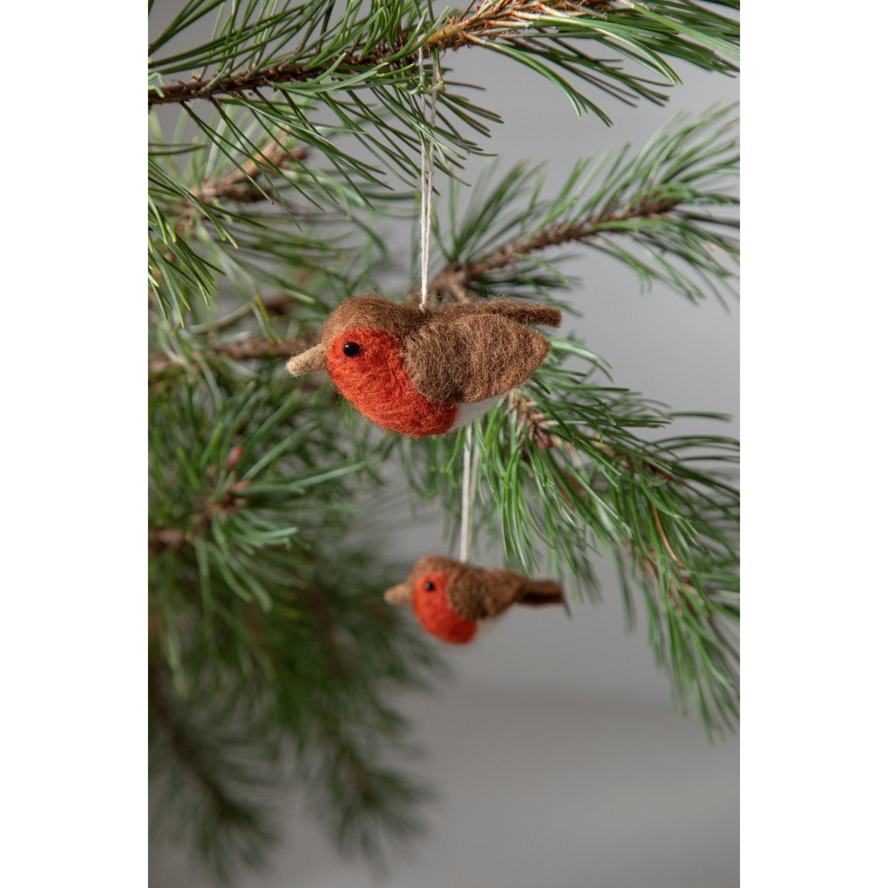 Felt Robin Ornament- Assorted Sizes- Sold Individually