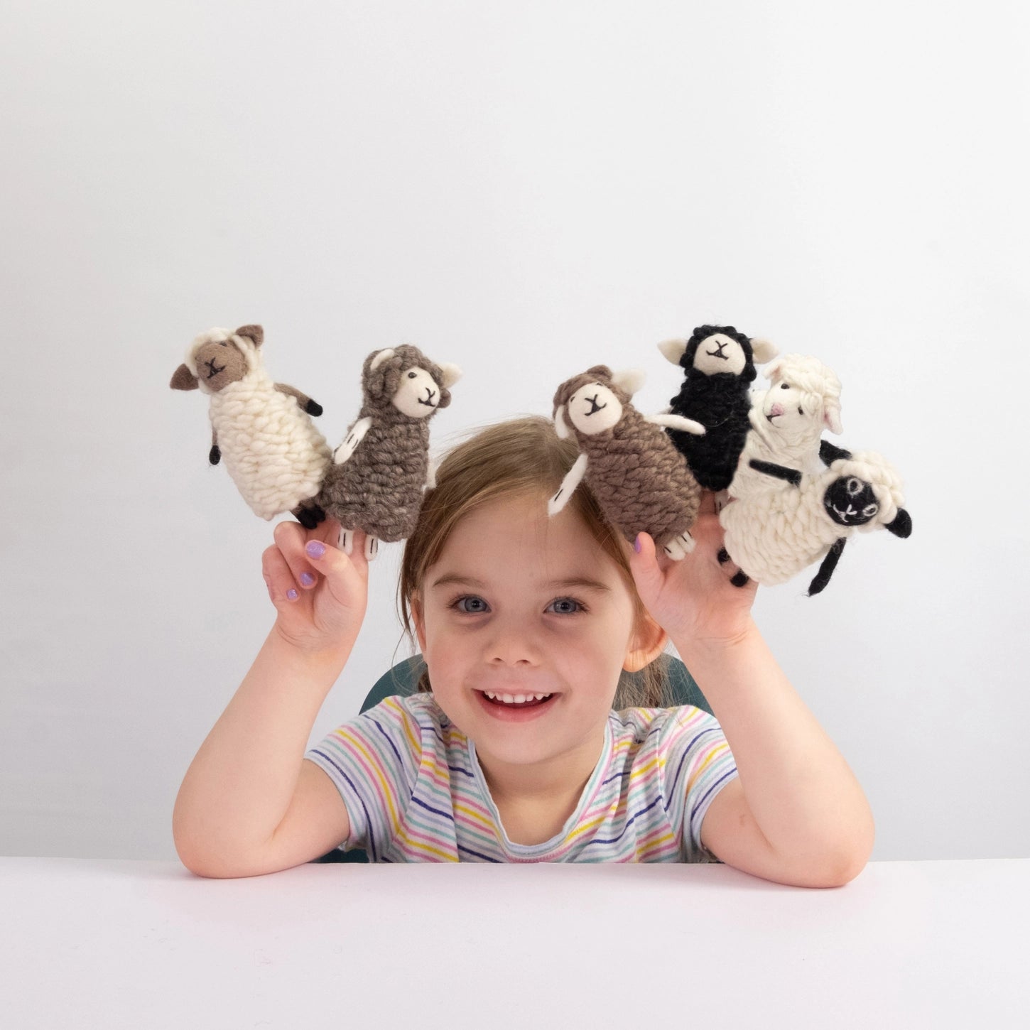 Felt Sheep Finger Puppet- Assorted Colors- Sold Individually