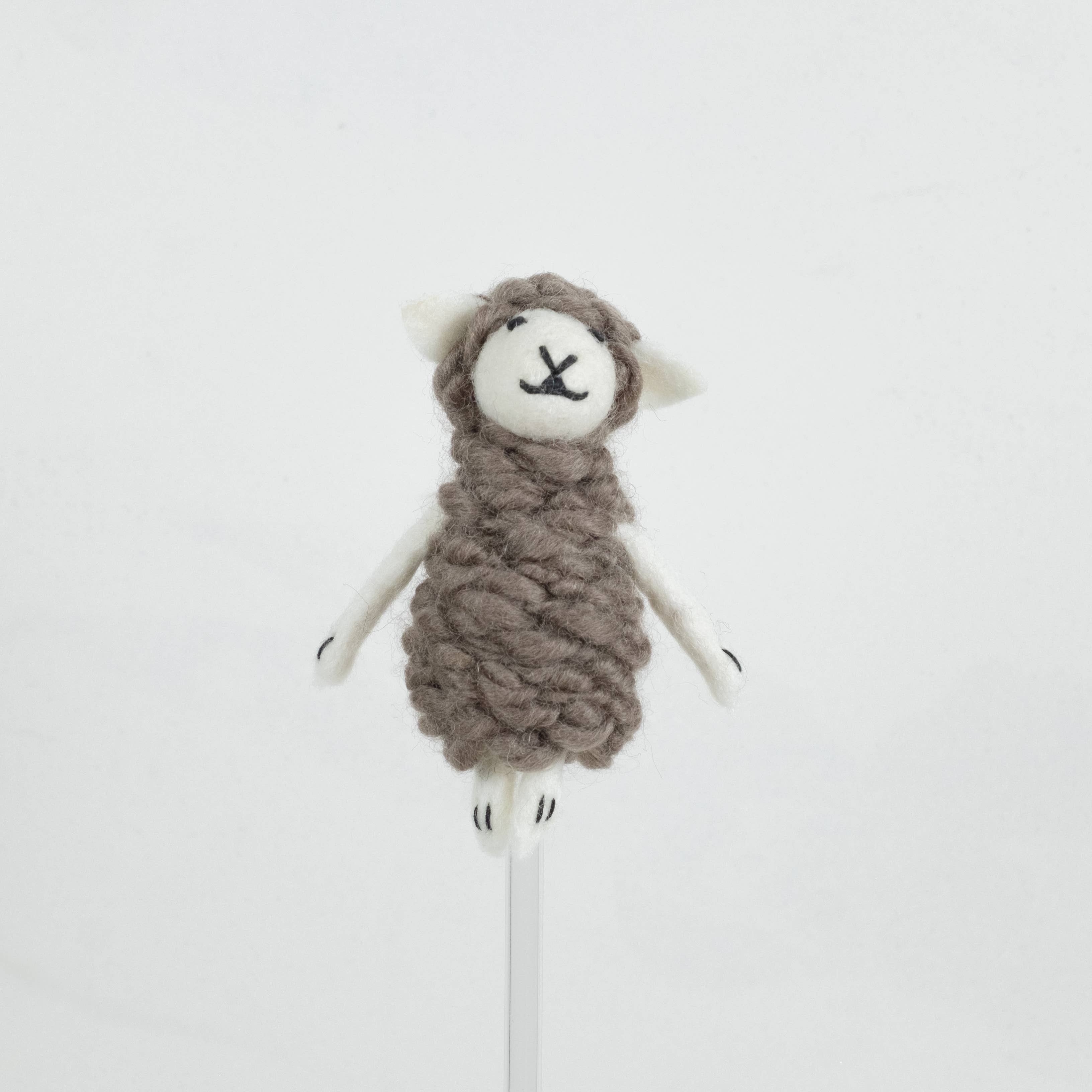 Felt Sheep Finger Puppet- Assorted Colors- Sold Individually