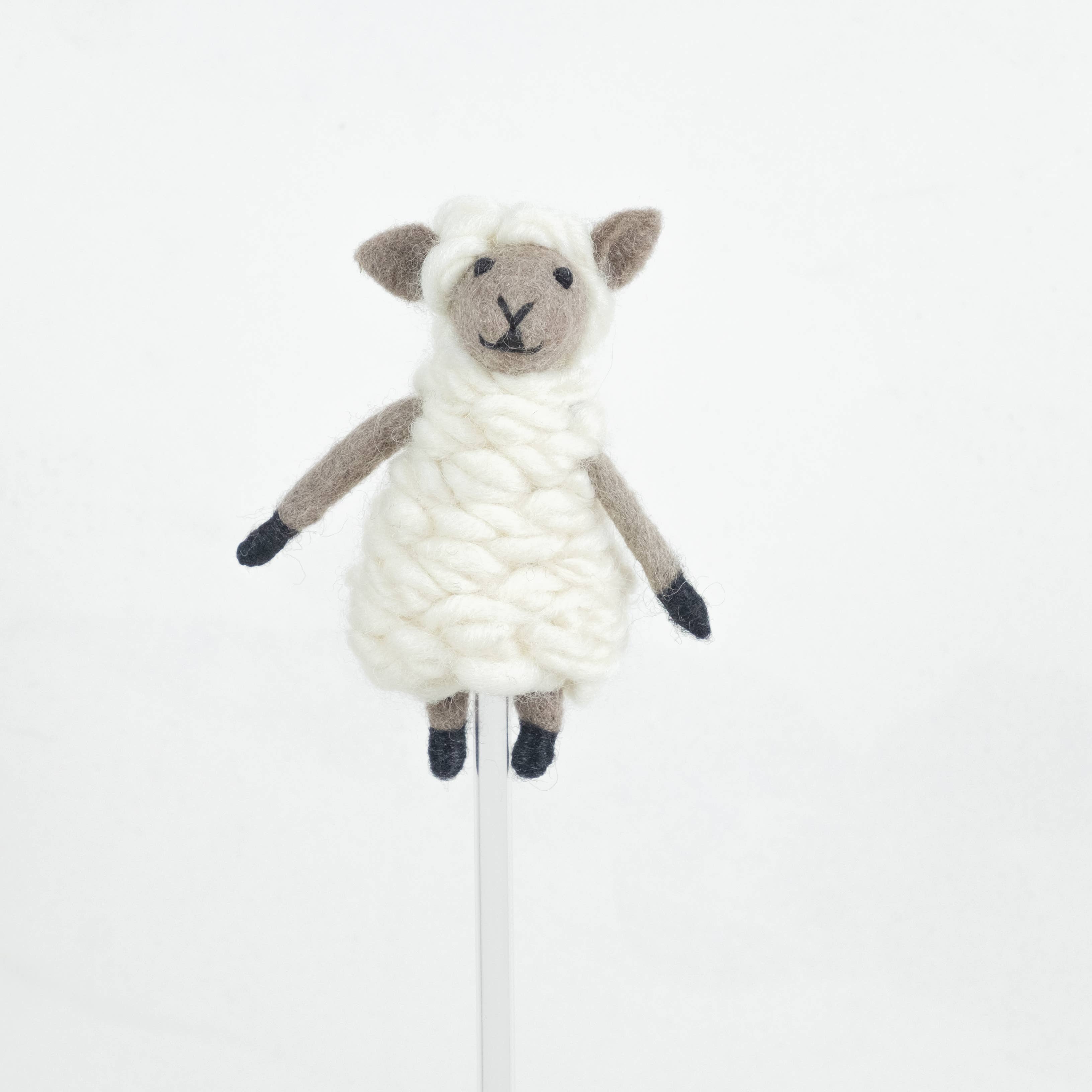 Felt Sheep Finger Puppet- Assorted Colors- Sold Individually